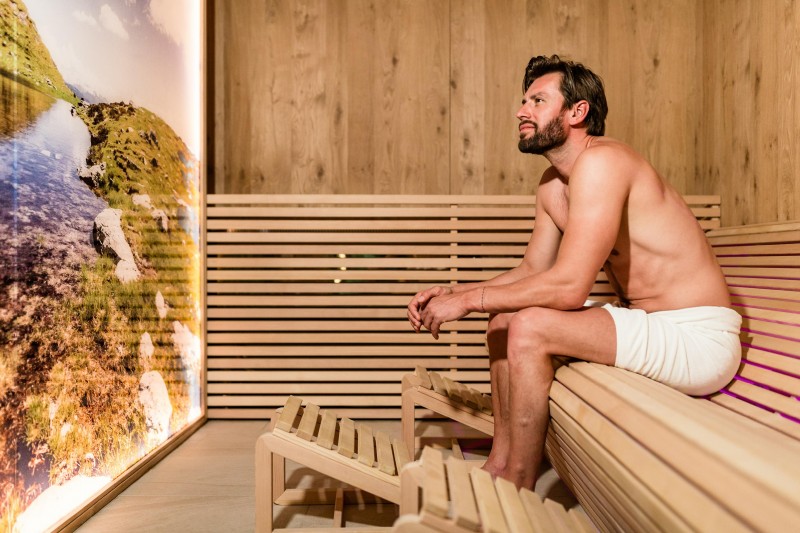 Sauna im Wellnesshotel Südtirol, Aktivhotel bei Meran